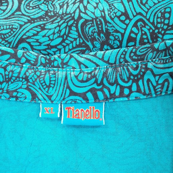 Tianello 90s turquoise button down blouse - excellent condition - Picture 7 of 12